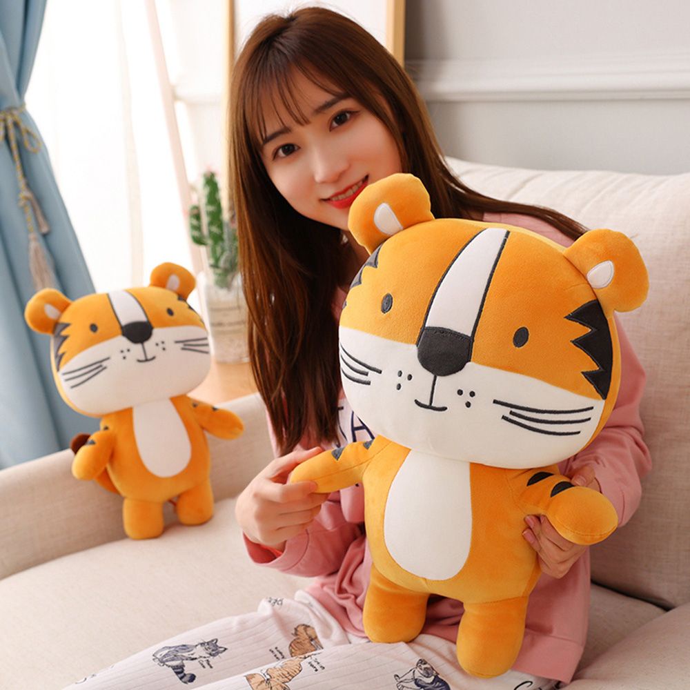 Đồ chơi thú nhồi bông hình con hổ mềm mại 23-43cm dành cho trang trí nhà cửa