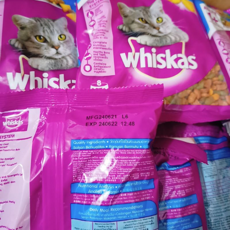 Thức ăn hạt Whiskas cho mèo lớn gói 400g Cá biển - LazePet