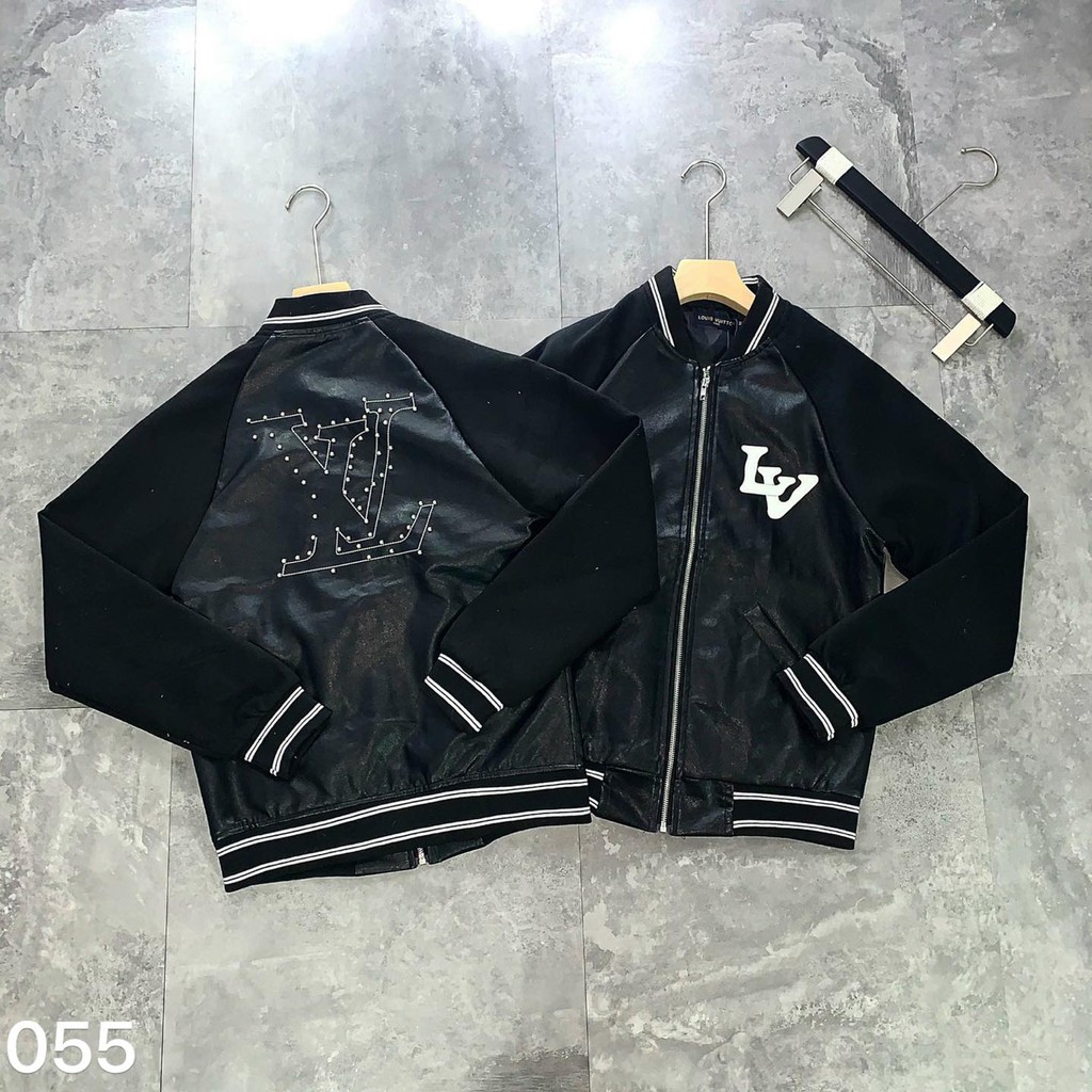ÁO KHOÁC BOMBER DA THÊU LOGO ĐÍNH ĐÁ PHỐI TAY [ Giá hủy diệt ]