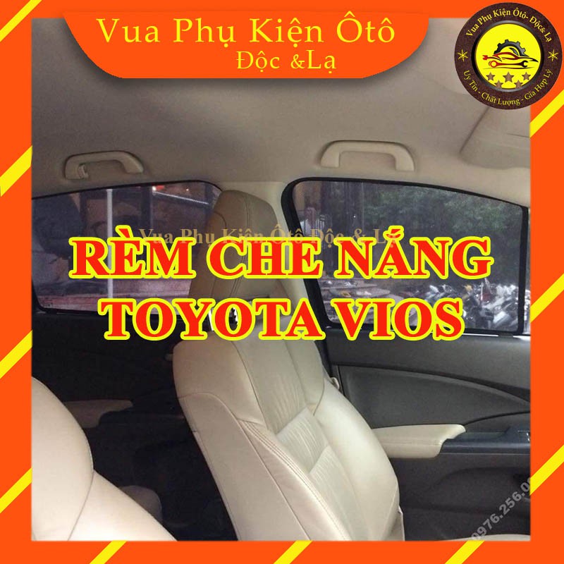 Rèm che nắng theo xe Toyota Vios 2014-2020- Bộ 4 tấm dính nam châm