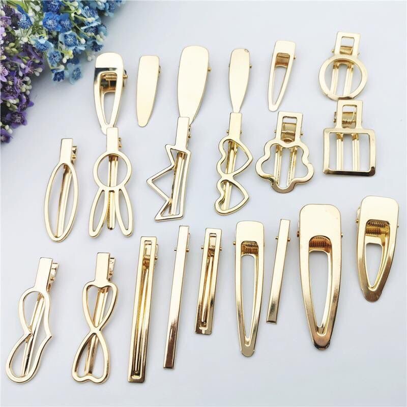 Kẹp Tóc Bằng Kim Loại Nhiều Hình Kiểu Dáng Thời Trang Dễ Thương