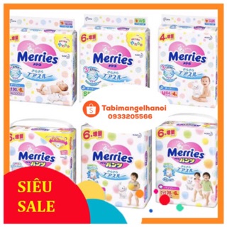 Bỉm dán meries nội địa nhật đủ size nb96, s88, m68, l58
