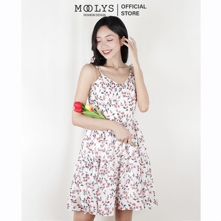 Đầm xoè hai dây hoa nhí dễ thương Moolys MD003