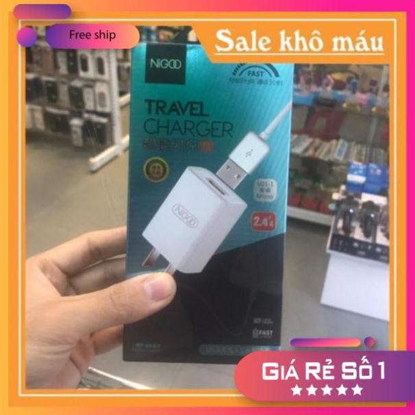 Combo NiGOO U21-02 (Củ Sạc + Cáp Lighting) - Hàng xịn, chính hãng bảo hành 12 Tháng