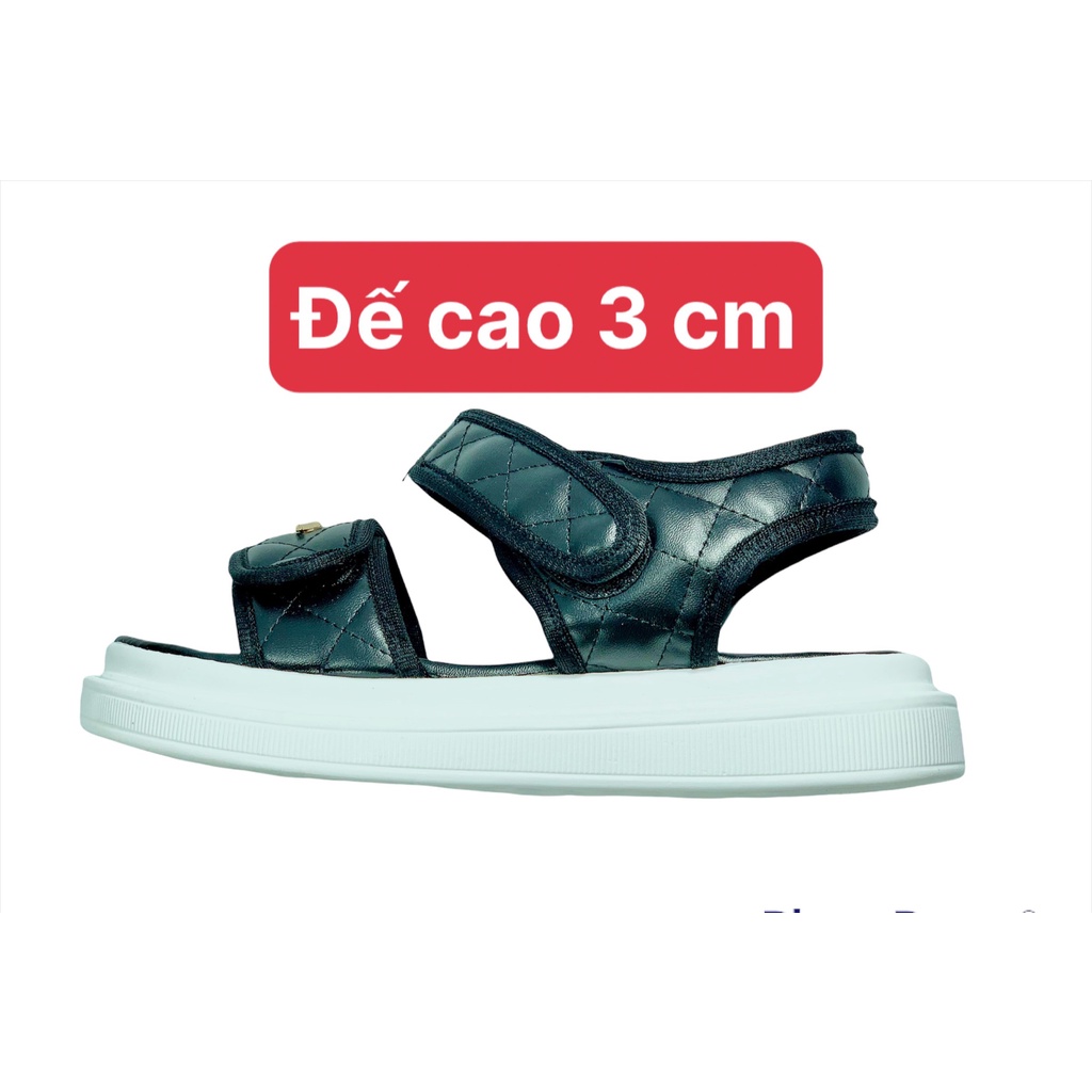 Dép nữ quai hậu sandal nữ học sinh đế đốc 3p nhẹ nhàng quai dán ôm chân