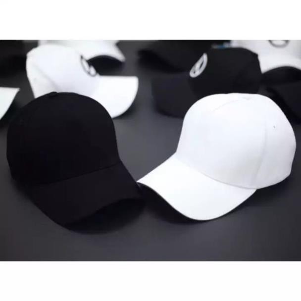 Siêu hot hot Nón kết unisex trơn trắng và đen