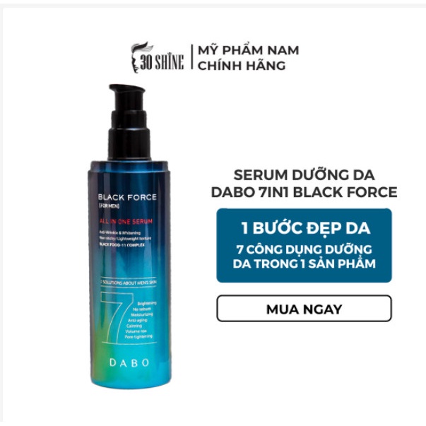 Serum dưỡng trắng da cho nam Dabo Black Force Serum For Men 120ml phân phối chính hãng tại 30 shine