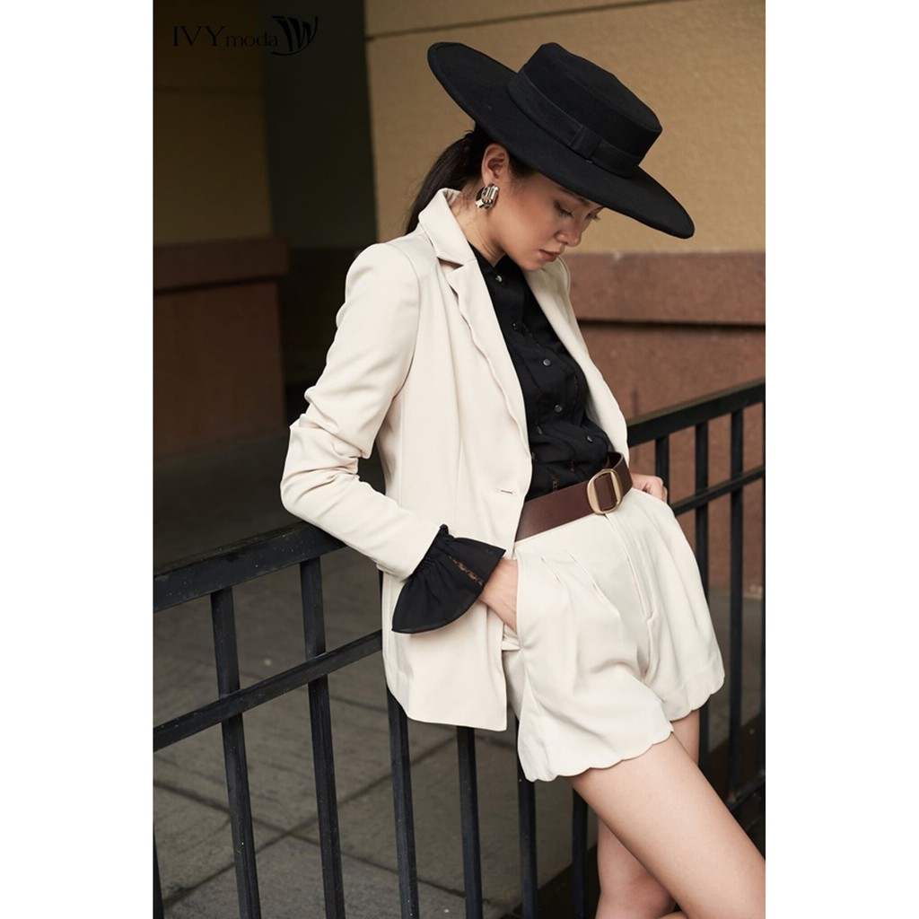 [NHẬP WABRTL5 GIẢM 10% TỐI ĐA 50K ĐH 250K ]Áo Vest Nữ cổ cách điệu thiết kế IVY moda MS 67M4894