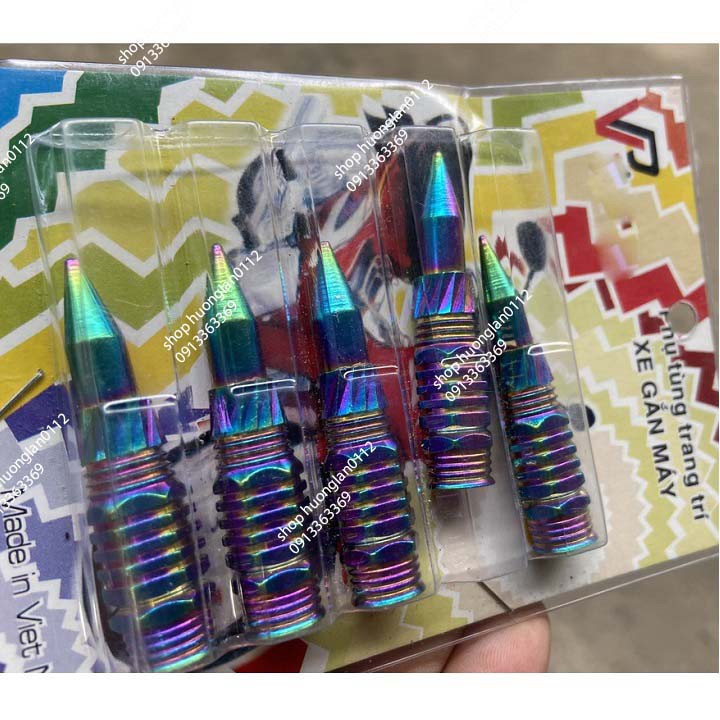 Ốc Chụp Đũa Phanh Tăng Xích xe máy 7 màu loại dài giá 1 đôi