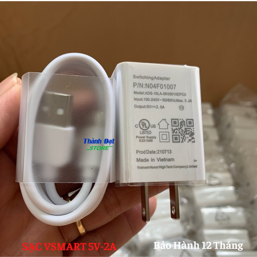 Sạc Vsmart bóc máy,Sạc 5v-2A 10w,Hàng chính hãng vsmart mới nguyên seal,củ sạc 18w DJI thay thế cho củ 18w vsamrt
