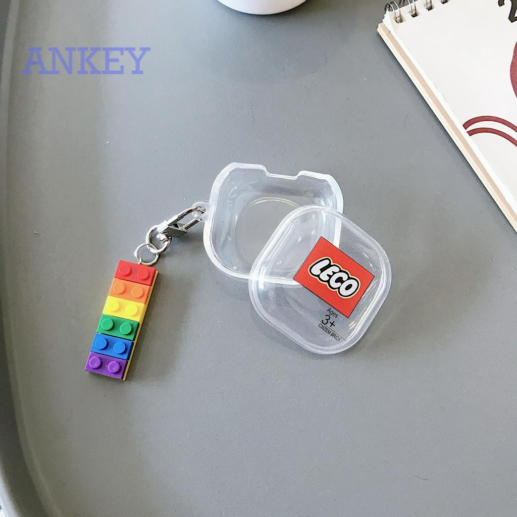 Samsung Galaxy Buds Live / Buds Pro / Buds 2 case TPU Case for Earphone Headset Anti-fall Protective Cover for Galaxy Buds Live case Silicone Case Cover Headphone Shell LEGO Building blocks with pendant