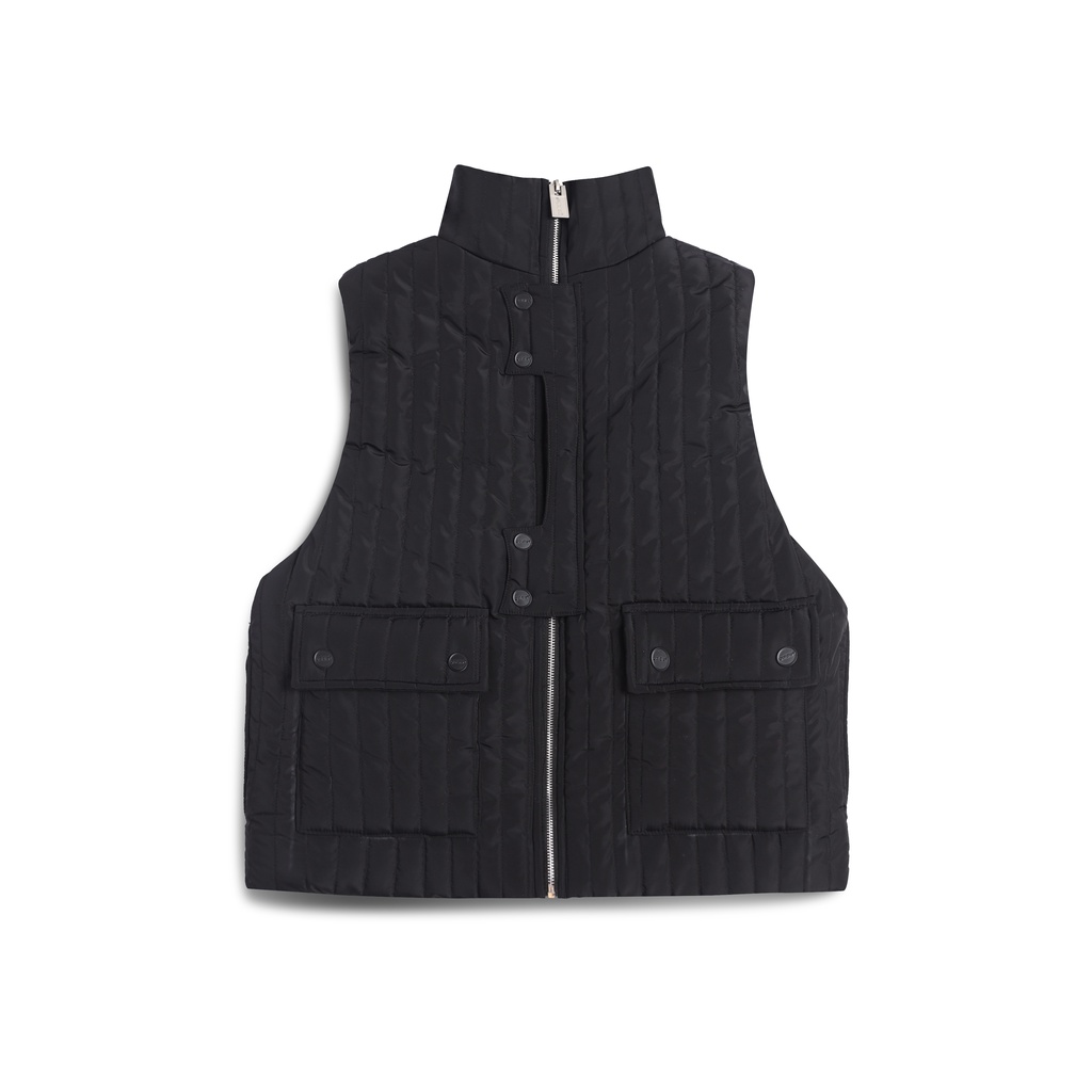Áo phao vest "GOLDIE PUFFER VEST" màu đen