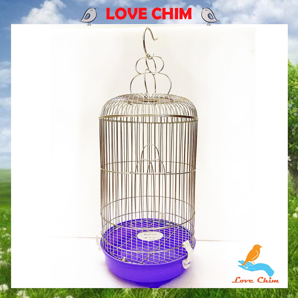 Lồng chim khuyên inox LOVECHIM, Lồng khuyên giá rẻ chất liệu Inox, Lồng chim hút mật mini giá rẻ
