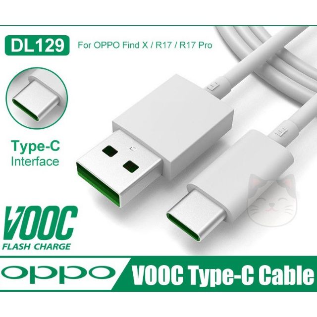 [Chính Hãng] Cáp Sạc Nhanh VOOC Type C Cho Oppo Find X, R17, R17 Pro...