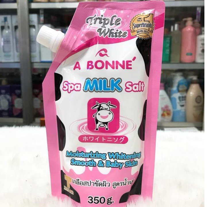 Muối Tắm Sữa Bò / Muối Tắm Tẩy Tế Bào Chết A Bonne Spa Milk Salt Thái Lan 350gr