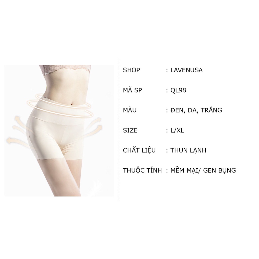 Quần mặc váy thun lạnh cạp cao không lộ bụng mềm mịn cao cấp LAVENUSA QL98