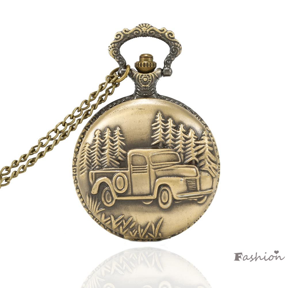 Đồng Hồ Bỏ Túi Hình Tàu Lửa Phong Cách Vintage