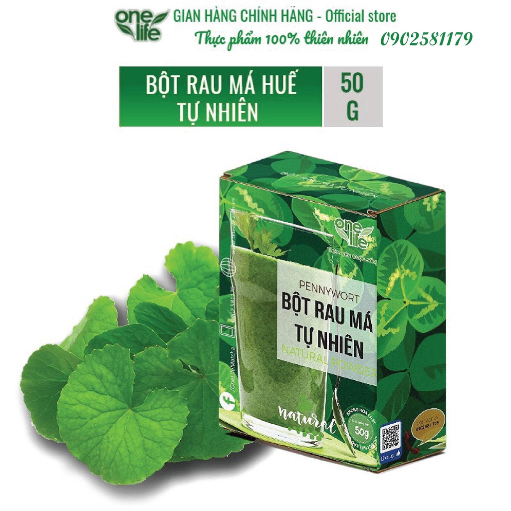 [Free Ship & Quà tặng sức khỏe] Bột Rau má [100gr] tươi hòa tan uống liền nguyên chất, giảm cân, không đường OneLife