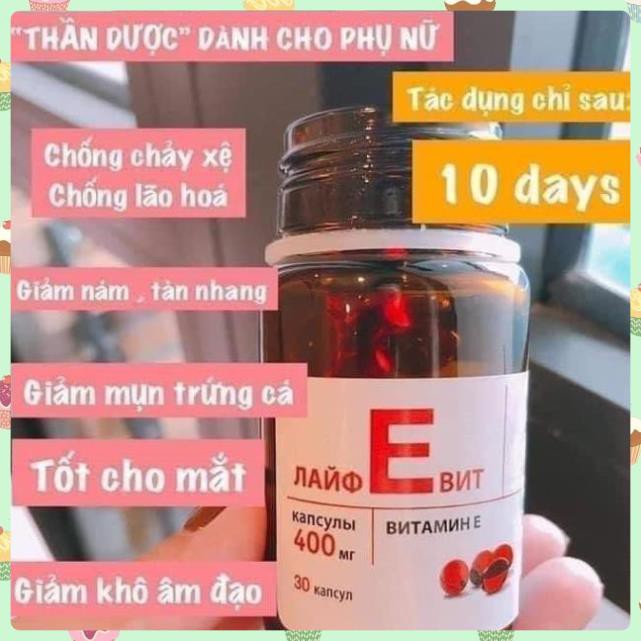 [SÁNG DA-MỜ NÁM] VITAMIN E ĐỎ NGA 400MG SANOFI - CHUẨN AUTH- TỐT GẤP 5 LẦN VITAMIN E THƯỜNG | BigBuy360 - bigbuy360.vn