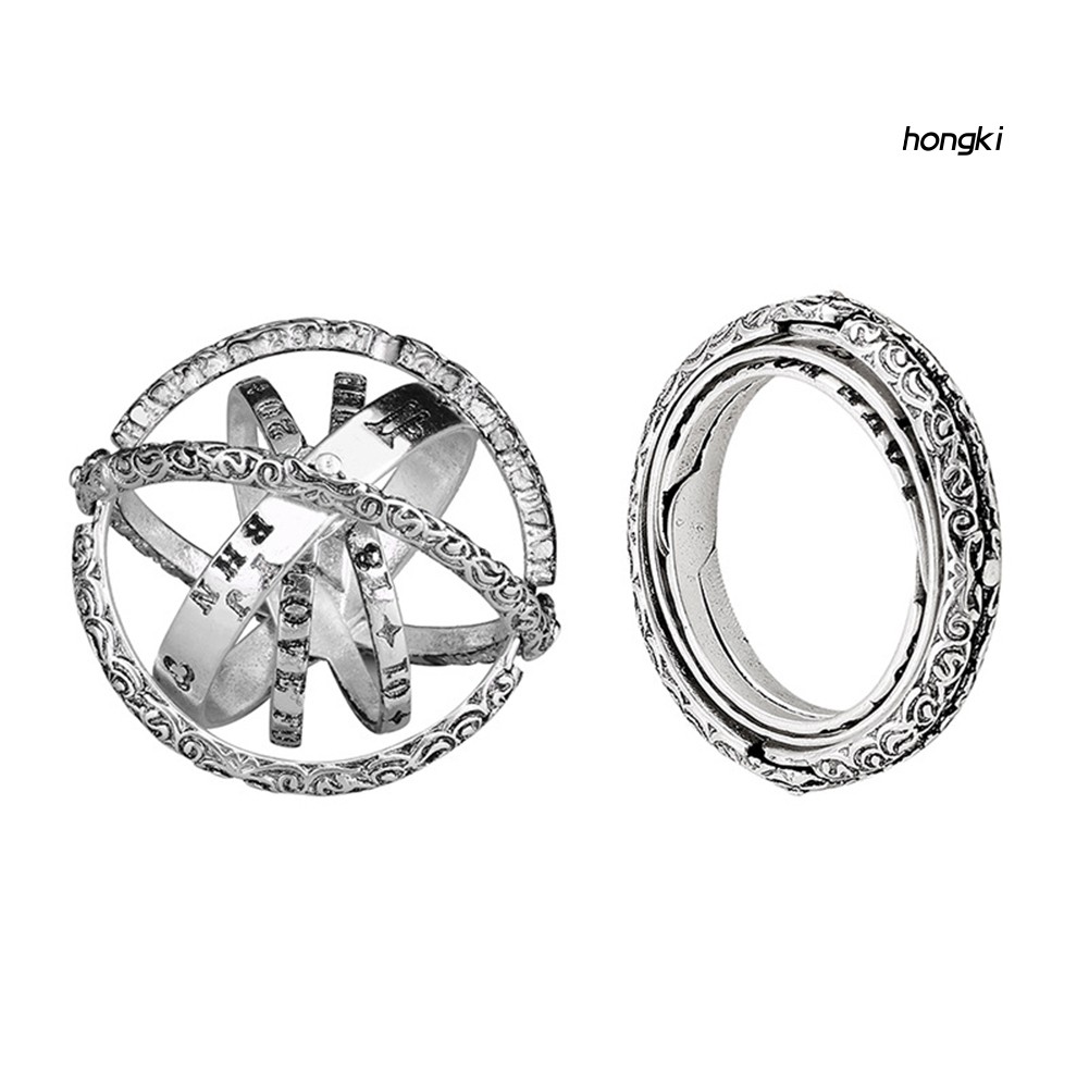 Nhẫn Hợp Kim Hình Tròn Phong Cách Vintage Cho Nam Và Nữ