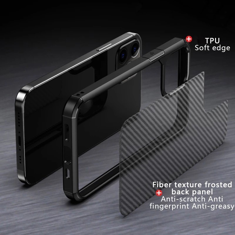 Ốp điện thoại sợi carbon bảo vệ thích hợp cho iPhone 11 12 pro max x xs max xr 7 8plus se 2020 12 mini