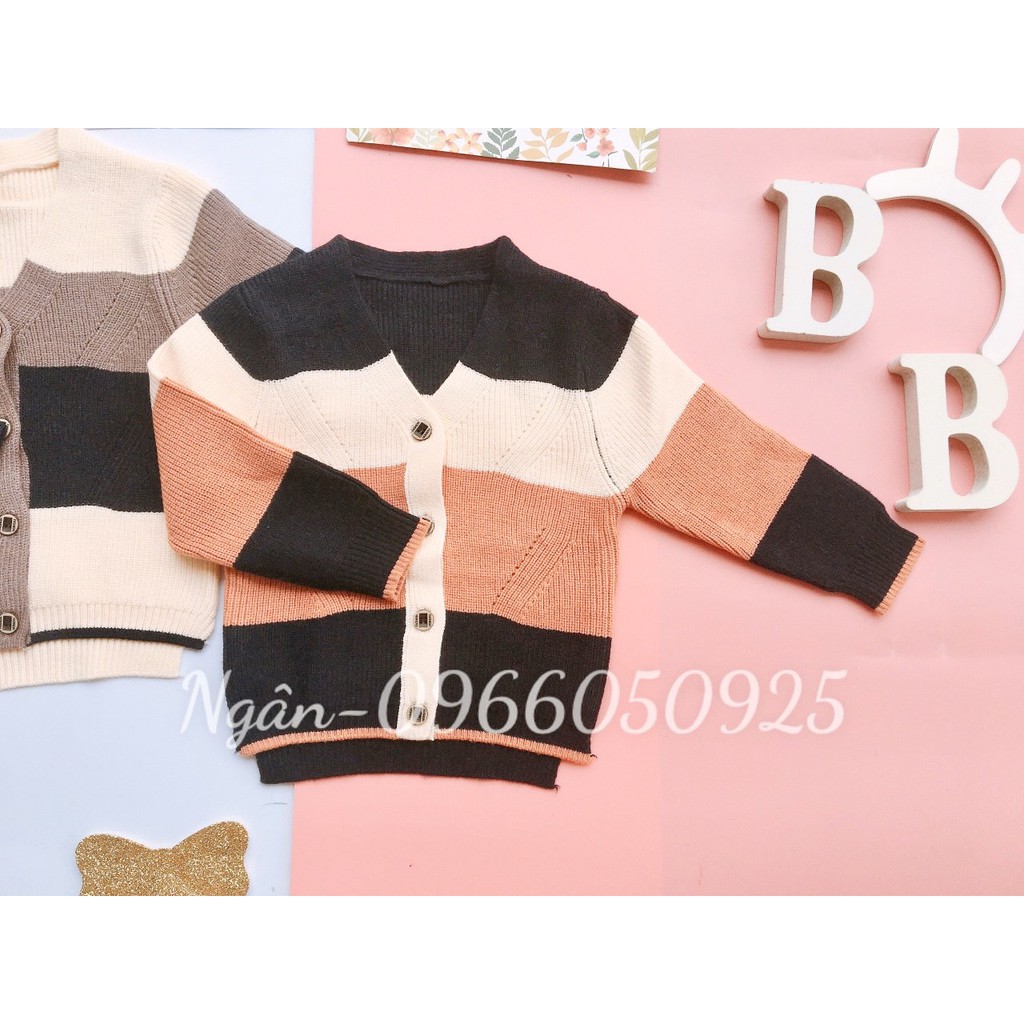 Áo Len Cổ Tim, Áo Len Cardigan Cho Bé Trai Size 1-4 Tuổi