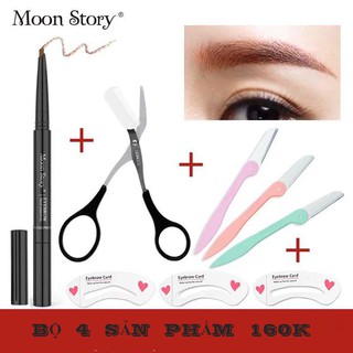 Bộ 4 sản phẩm chăm sóc chân mày có chì kẻ mày
