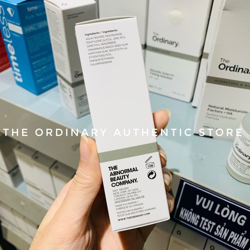 Serum The Ordinary Niacinamide 10% + Zinc 1% - Tinh chất giảm mụn, giảm thâm, sáng da ( 30mL - serum_ordinary)