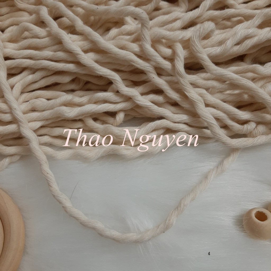 0.5kg Dây thừng se macrame sợi 1 xoắn -3mm. Nhiều màu sắc