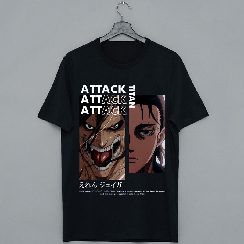Áo thun Eren Yeager Attack on Titan, áo phông attack on titan nam nữ đủ size mới nhất