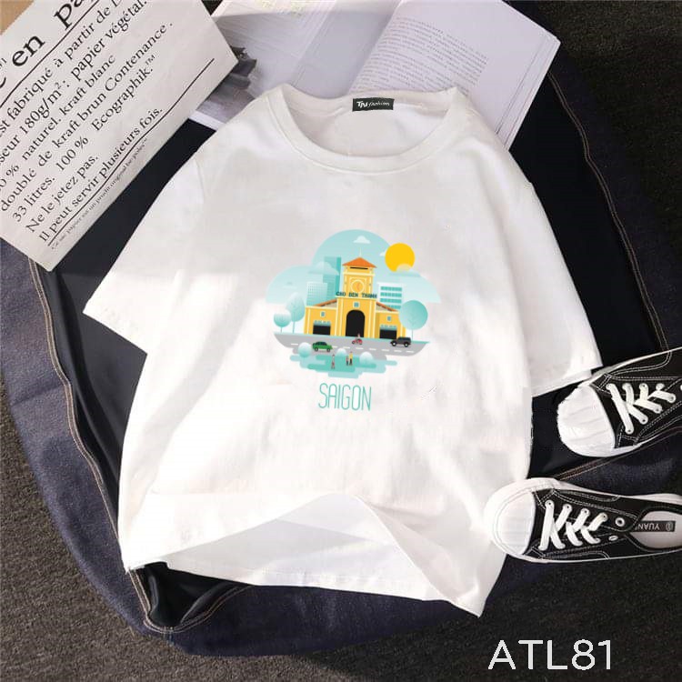 thêm size size đại S đến 6XL form to ATL81 Có size 6XL Áo thun unisex tay lỡ hình Sài Gòn