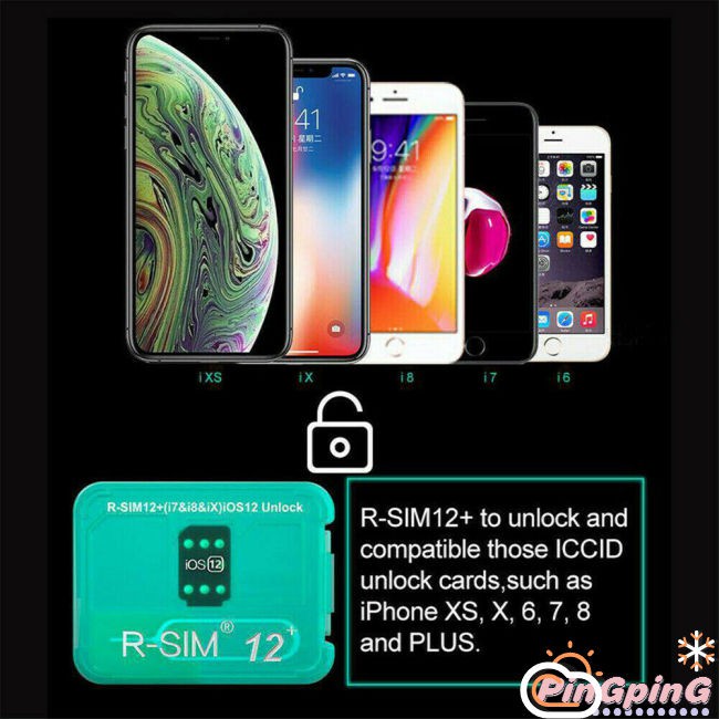 Card for iPhone X/8/7/6/6s 4G iOS 12.3 RSIM 12+ 2019 Unlock R-SIM Plus Nano