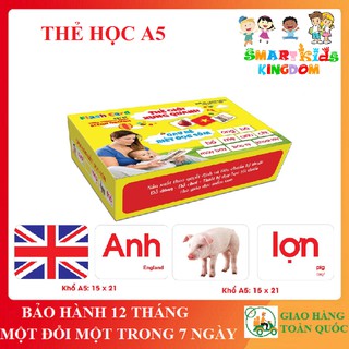 [HOT] Bộ thẻ học Glenn Doman Kt TO A5 - 15x21cm dạy bé nhận biết về Thế giới xung quanh, kết hợp dạy Từ vựng.