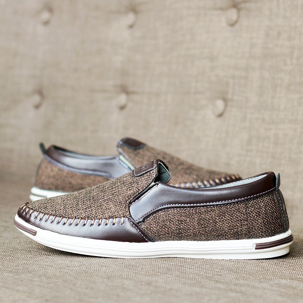 Giày lười nam. Giày mọi nam. Giày lười phong cách thời thượng hot 2019 mã MD1 nâu đất.(Ưu đãi lớn giảm 50%) | BigBuy360 - bigbuy360.vn