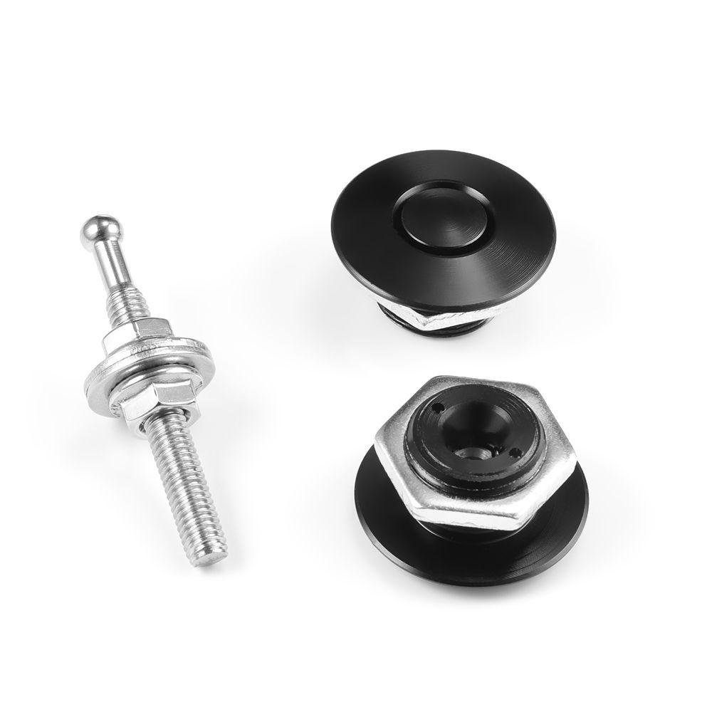 MYRONGVN Set 2 / 4 Nút Chốt Gài Dạng Nhấn Màu Đen Dành Cho Mui Xe Hơi