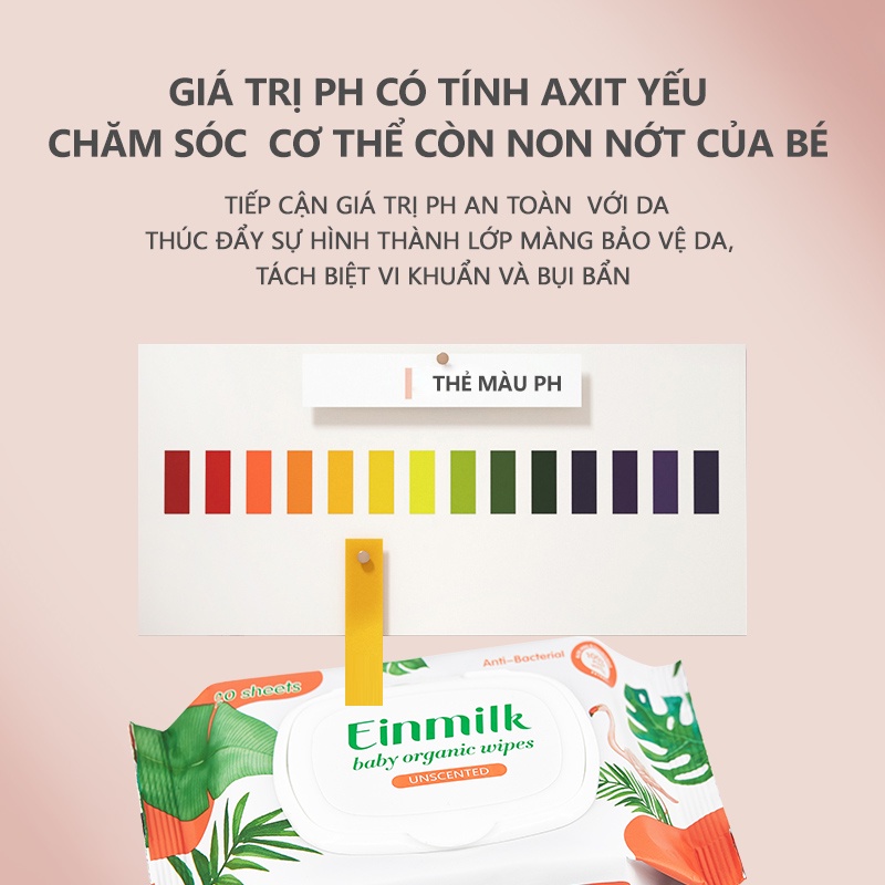 [Einmilk.ân ninh] Khăn giấy ướt Einmilk 20 tờ & 80 tờ một gói ,không mùi dành cho bé Baby Wipes WW600