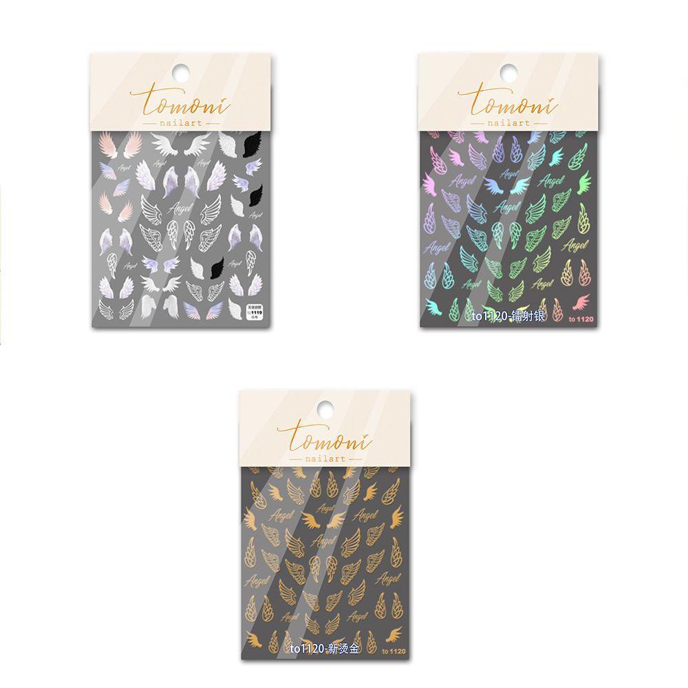 Sticker Dán Móng Nghệ Thuật Họa Tiết Đôi Cánh 5D