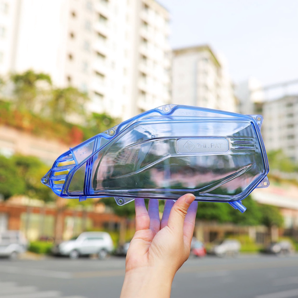 Ốp bầu lọc gió (Pô E), ốp pô Air Vario 2018-2019 125i, 150i trong suốt nhựa PC Zhi.pat chính hãng