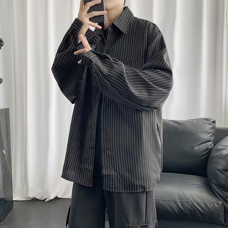 Fashion Long Sleeve Stripe Shirt For Men