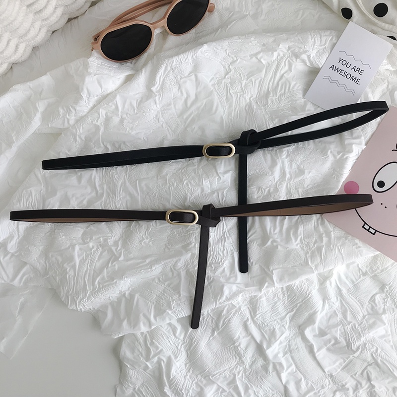 Thắt Lưng Mỏng Thắt Nút Kiểu Hàn Quốc Thời Trang Cho Nữ