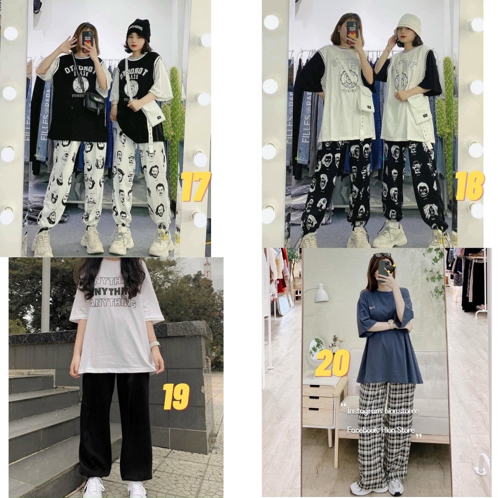 [Mã FAGREEN245 giảm 10% tối đa 30K đơn 99K] Sét bộ áo thun in chữ vintage kèm quần bom phong cách Basic Hàn Quốc | BigBuy360 - bigbuy360.vn