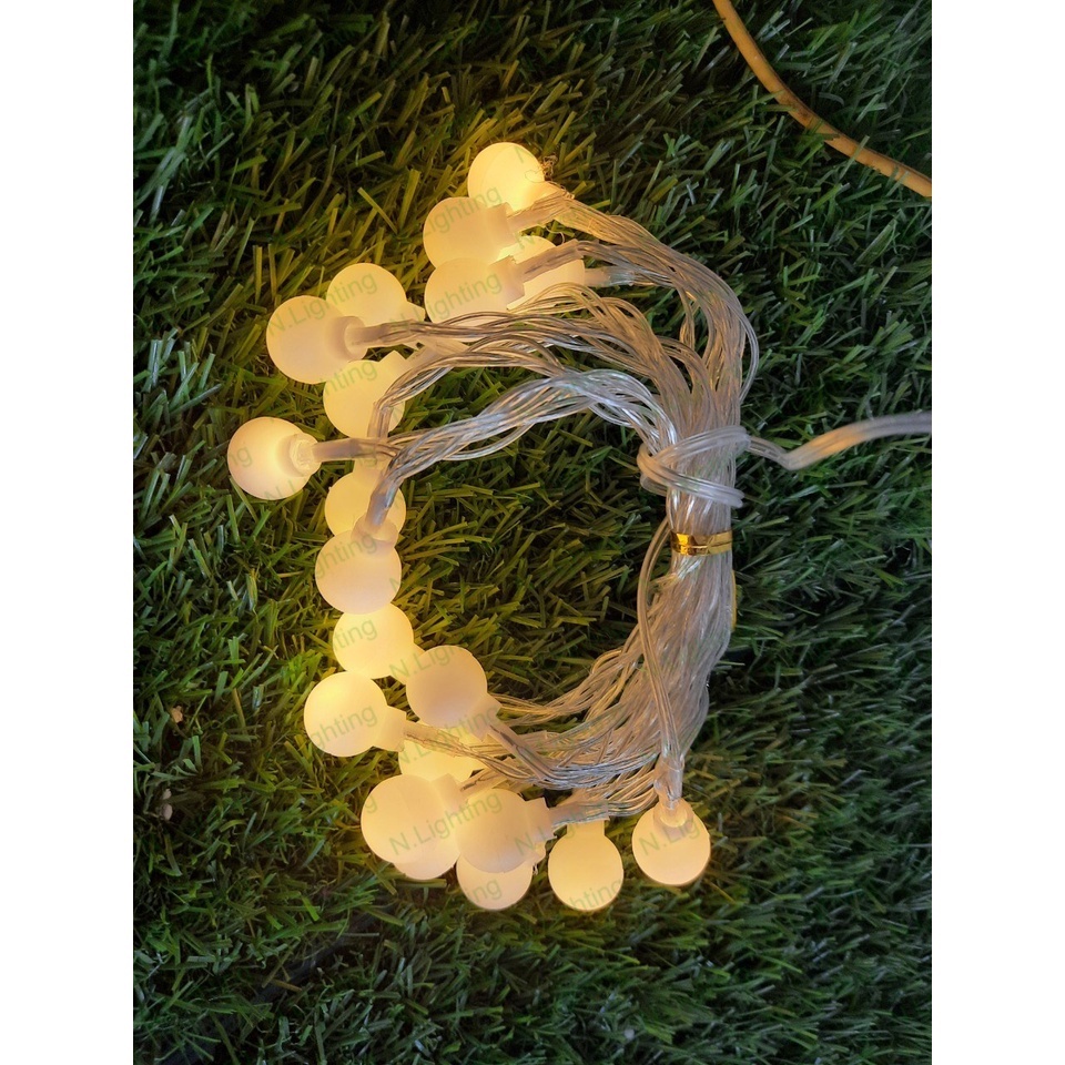 {Giá tốt - Chất lượng} Led dây bi đục, bị bọt 3 mét 20 bi ánh sáng vàng, nhiều màu dùng pin hoặc USB