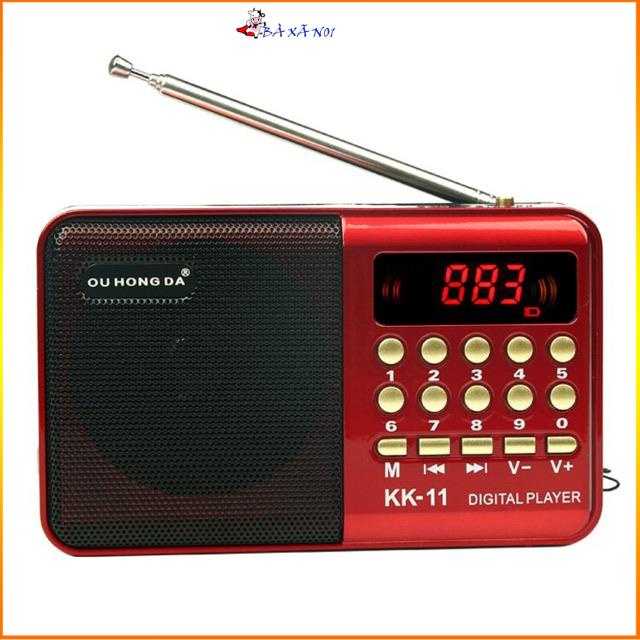 ĐÀI RADIO FM NGHE NHẠC QUA USB VÀ THẺ NHỚ, NGHE KINH PHẬT KK11 ÂM THANH TRUNG THỰC