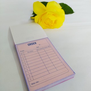 Sổ order 2 liên 7x10cm 100 tờ - 4 quyển