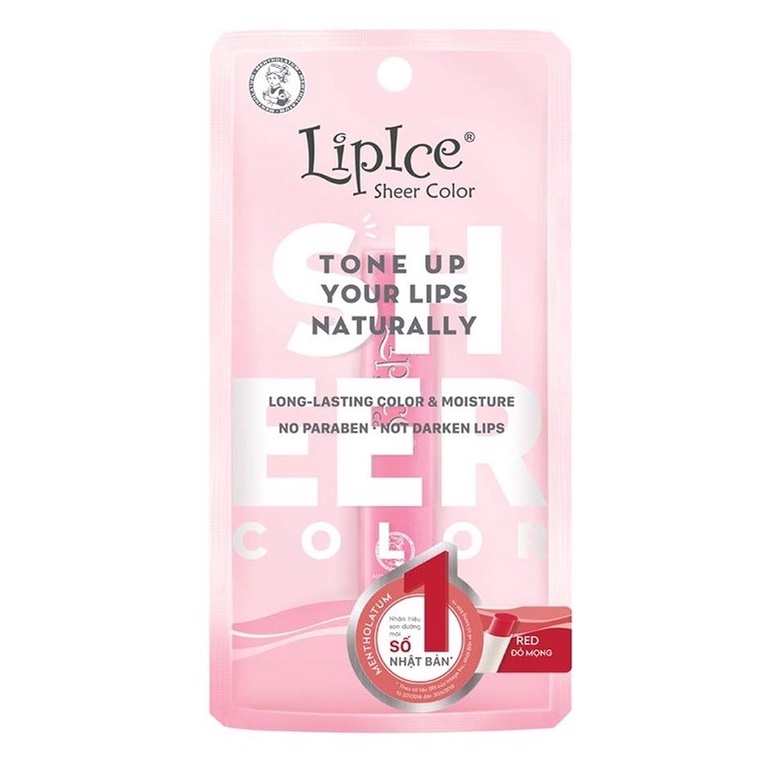 Son dưỡng môi LipIce Sheer Color POP 2,4g - Đỏ mọng