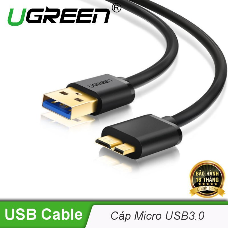 Cáp USB 3.0 dùng cho HDD 2.5 ing Chính hãng Ugreen 10365 10841 10840 10843 US130 (đầu Mạ Vàng)