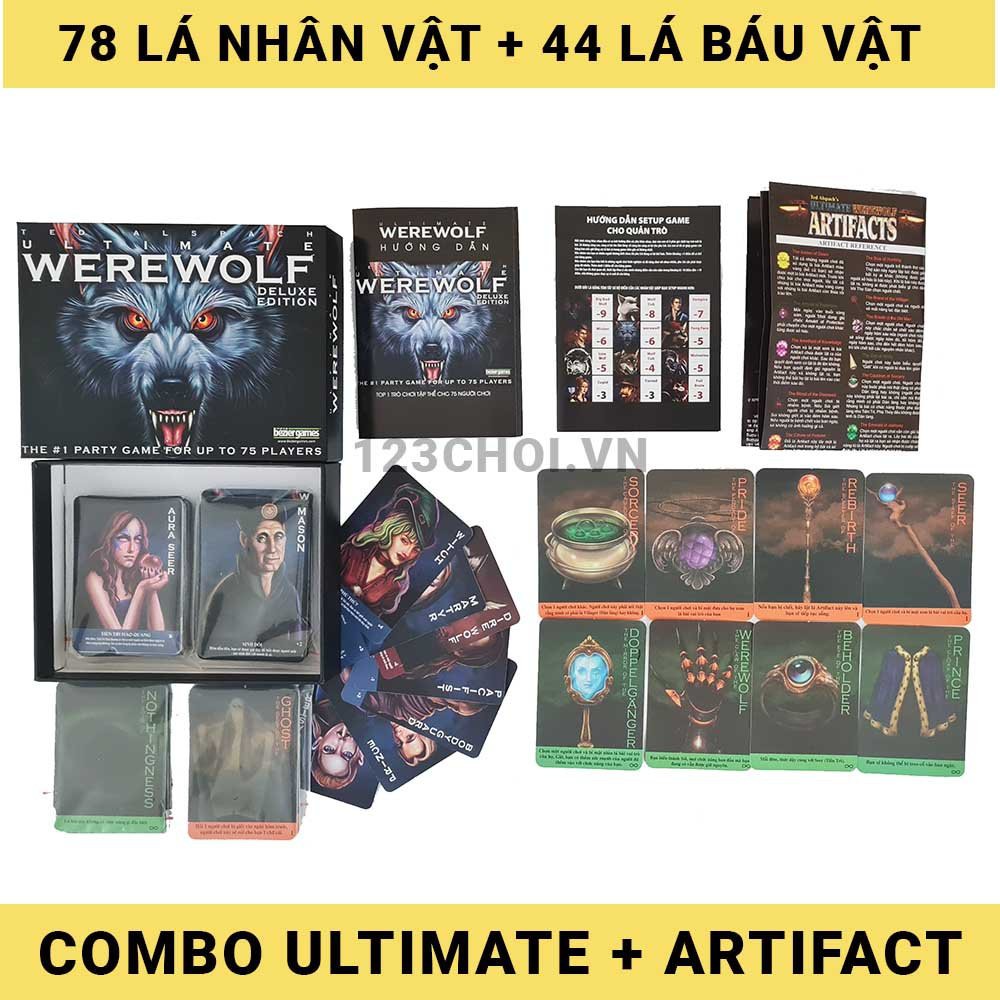 Combo Ma sói Werewolf Ultimate + Ma sói Artifact bản Việt hóa dành cho 5 - 75 người chơi [GIÁ SIÊU SỐC]