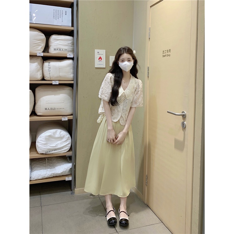 Áo Sơ Mi Ngắn Tay Cổ Búp Bê Phong Cách Pháp Thời Trang Mùa Hè Mới Cho Nữ