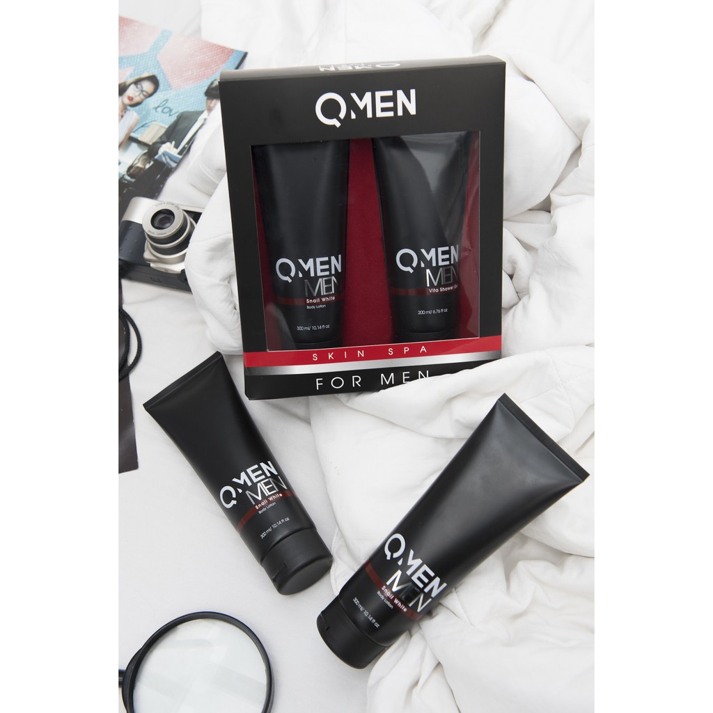 Bộ Đôi Siêu Dưỡng Da Cho Nam QMEN Lotion Body Va Shower Gel