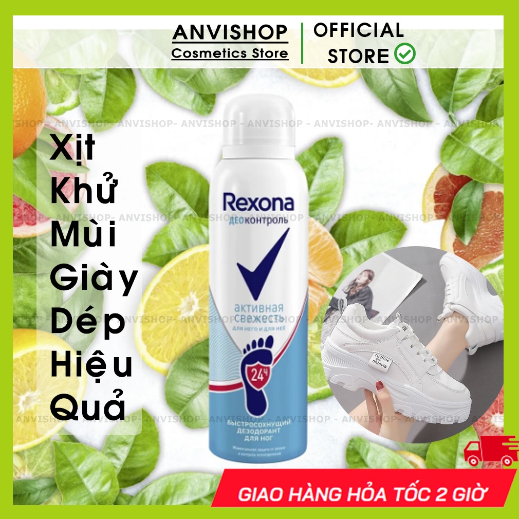 Xịt khử mùi giày dép Rexona Nga - Lọ Xịt Khử Mùi hôi chân 150ml